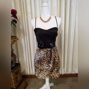 Speechless Spaghetti strap leopard print size 3 dress
